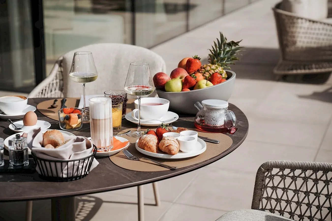 Frühstück auf der Terrasse