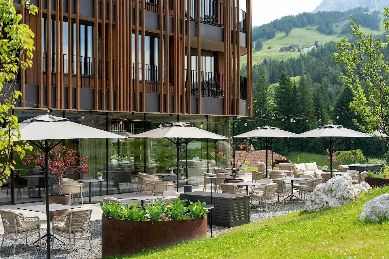 Sommerterrasse des Hotels